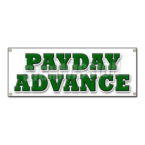PAYDAY ADVANCE BANNER SIGN quick ez easy credit loans fast money title loan